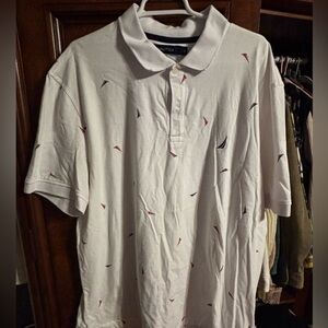 Nautica Polo Shirt White Size XXL